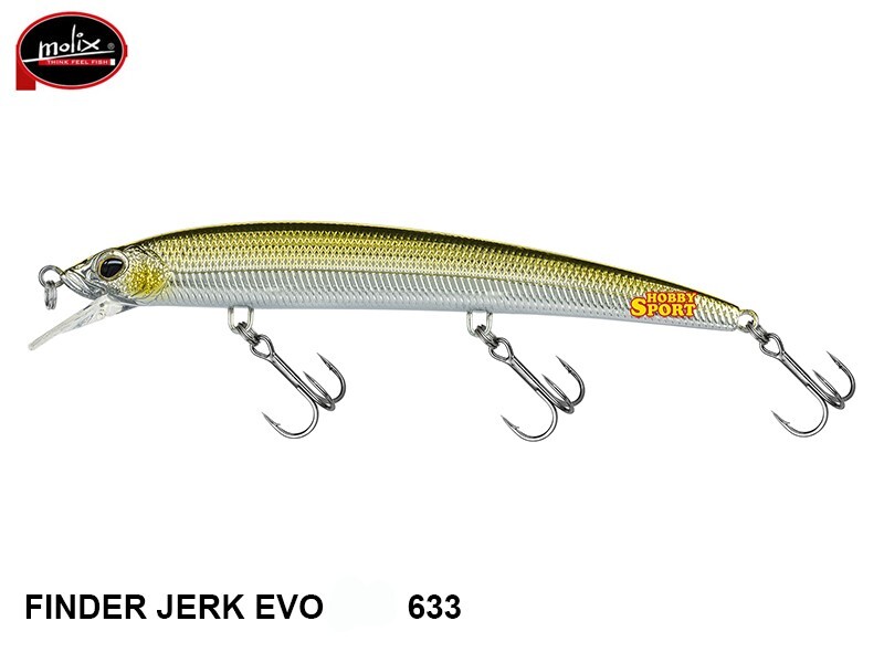 MOLIX FINDER JERK EVO 125F COL 633 CHROME GOLD BACK DIEGO LAGUNA SPINNING