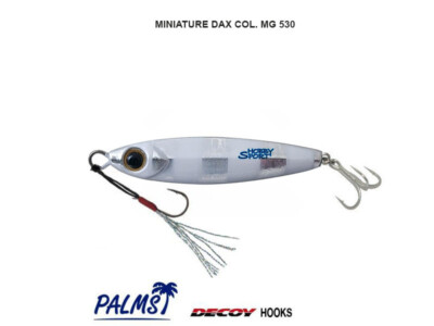 PALMS MINIATURE MINI DAX BIT ARTS 3 GR COLORE 530 WHITE SILVER 28 mm METAL JIG