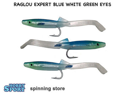 RAGLOU EXPERT 85 MM BLUE BIANCO GREEN EYES 3 PZ SPINNING MARE TRAINA  BARCHINO