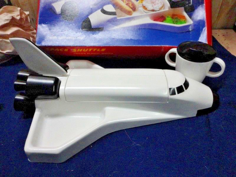 New Vintage Child Airplane Dish - Space Shuttle - 1987 - Starwares - Tableware