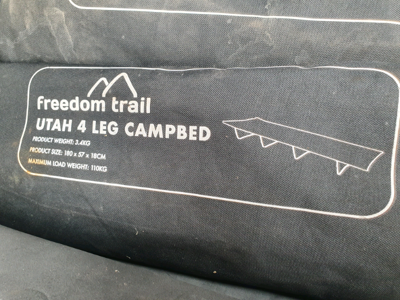 Freedom trail 4 leg campbed X 2 camping bed in Aberdare, Rhondda