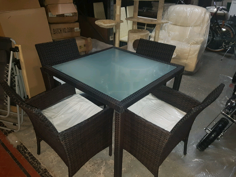 A brand new brown 5 piece garden rattan furniture set . | in Stoke-on
