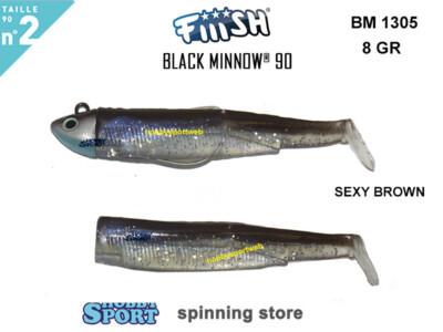 BLACK MINNOW FIIISH SIZE 2BM 1305 SEXY BROWN COMBO SEARCH+1 CORPS 8GR SPINNING