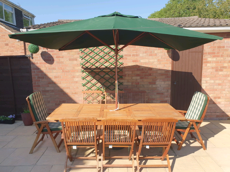 Teak 8 seater patio set | in Peterborough, Cambridgeshire | Gumtree