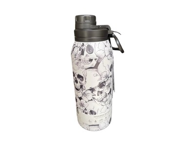 HYDRAPEAK Artisan 32oz Flow Skull Screw Top Lid Water Bottle Hot/Cold