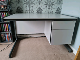 Pc office desk with filing cabinet draw