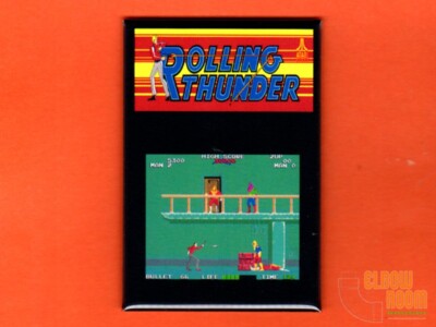 Atari Rolling Thunder marquee/bezel/screenshot 2x3'' fridge/locker magnet arcade