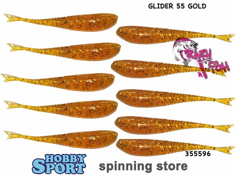 GLIDER 2" colore 9 GOLD ORANGE - LIGHT ROCK FISHING PZ 10 CRAZY FISH