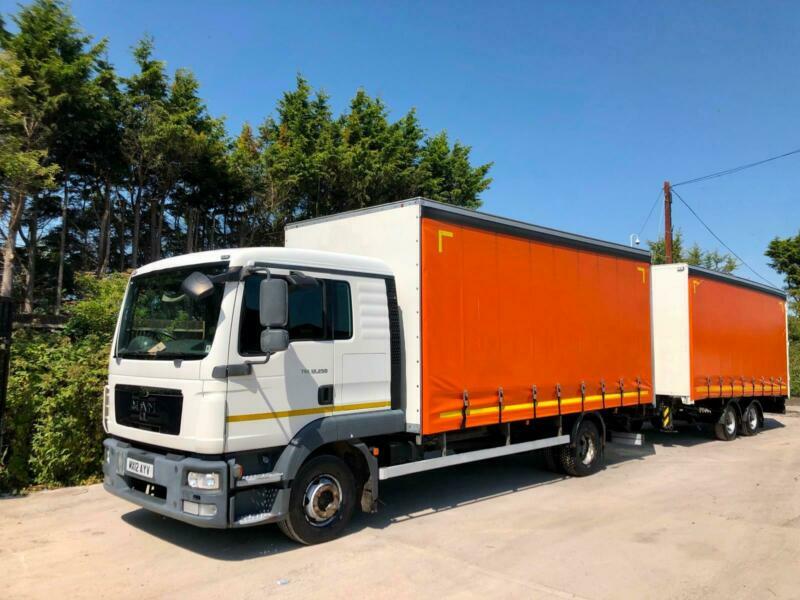 2012 MAN TGL 12,250 CURTAINSIDER DRAWBAR 12 TON SLEEPER MANUAL 8 TON