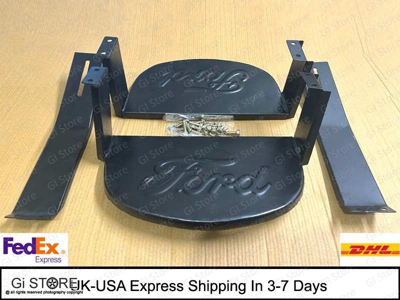 Willys Jeep MB Foot Rest Pair G503 Ford Stamped Primed WWII Style