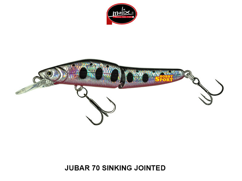 JUBAR 70 MOLIX SINKING SNODATO  COL.  324 MX PAR  GR  5.5 CM   SPIN