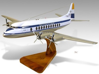 Vickers Viscount 800 KLM Desk Wood Airplane New Model Large Scale 1/72