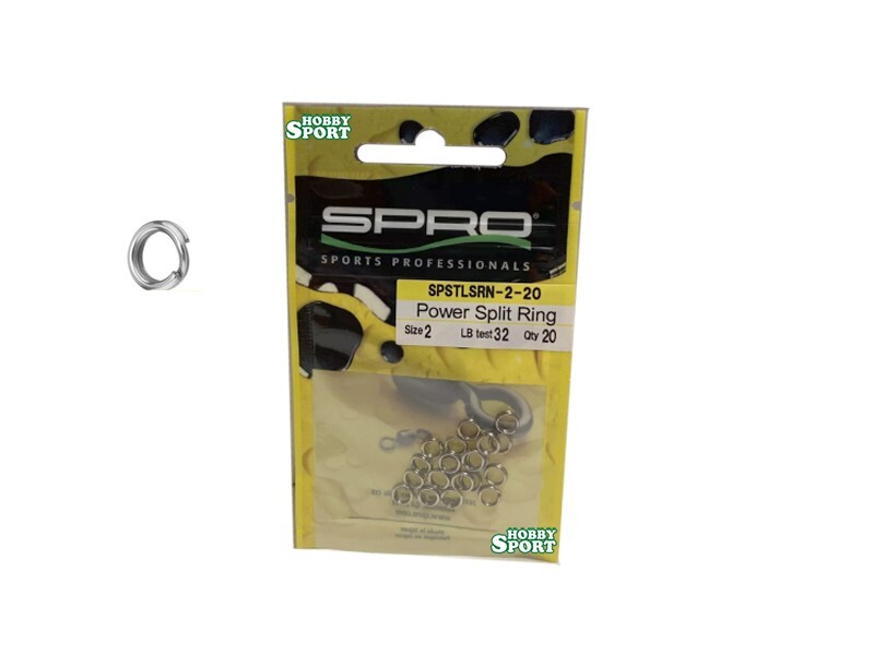 SPRO SPLIT RING SIZE  2  TEST  15 KG  - 32 LB PER SPINNING MARE - LAGO - FIUME
