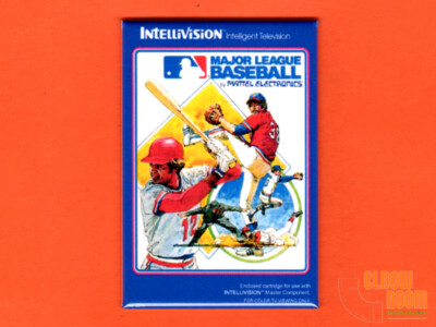 Mattel Intellivision Major League Baseball box art 2x3'' fridge/locker magnet 