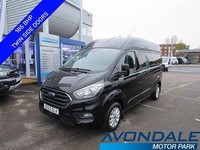 2022 Ford Transit Custom 320 EcoBlue Limited L2 H2 185 BHP BLACK EURO 6 VAN WITH