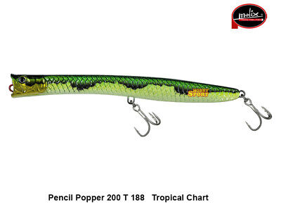 MOLIX PENCIL POPPER 200 T COLORE 188 TROPICAL CHART 44 GR FLOATING SPINNING MARE