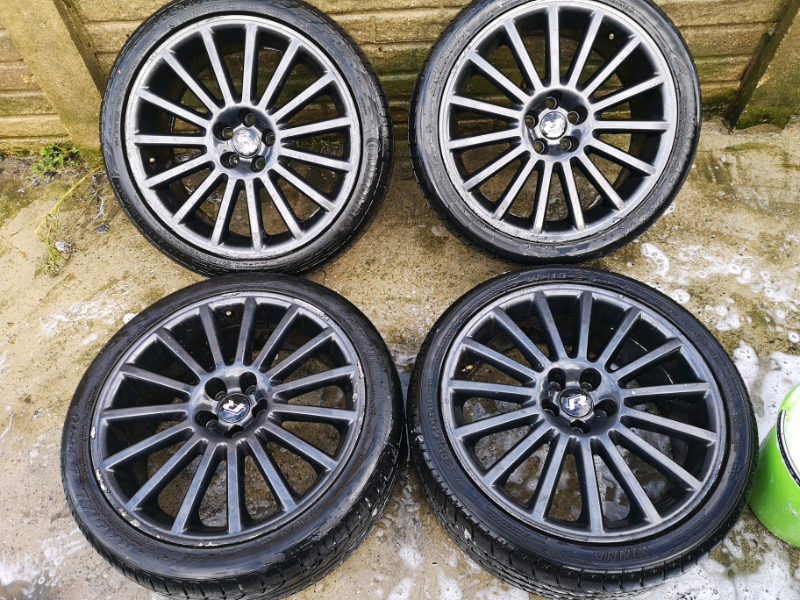 18" GENUINE VW GOLF MK4 R32 ALLOYS WITH TYRES 5X100 in Palmers Green