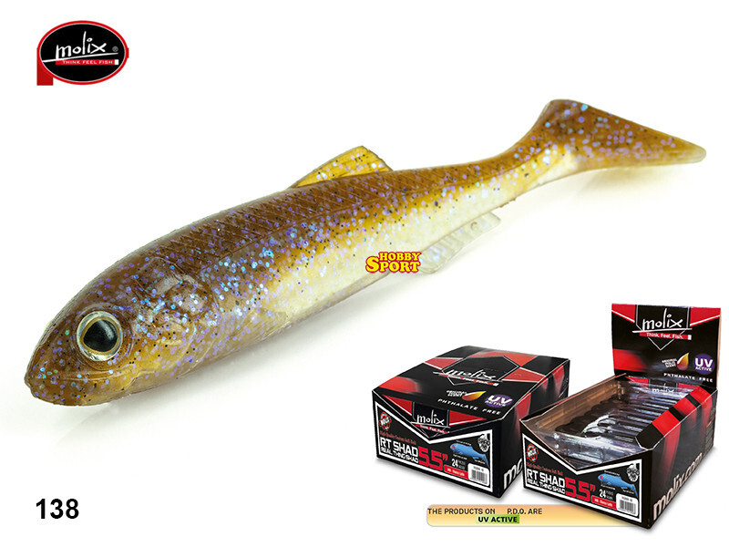 MOLIX RT SHAD 5,5" REAL THING  138 UV WAKASAGI SOFT BAIT SPINNING LUCCIO 2 PZ