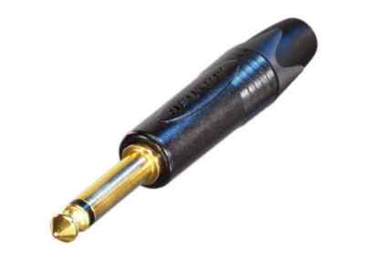 Neutrik NP2X-B - 2 poliger 6.35 mm Klinkenstecker, vergoldete Kontakte, schwarz