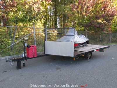 Yamaha Exciter II EX570 Two Stroke Snowmobile w/ S/A Flatbed Utility Trailer