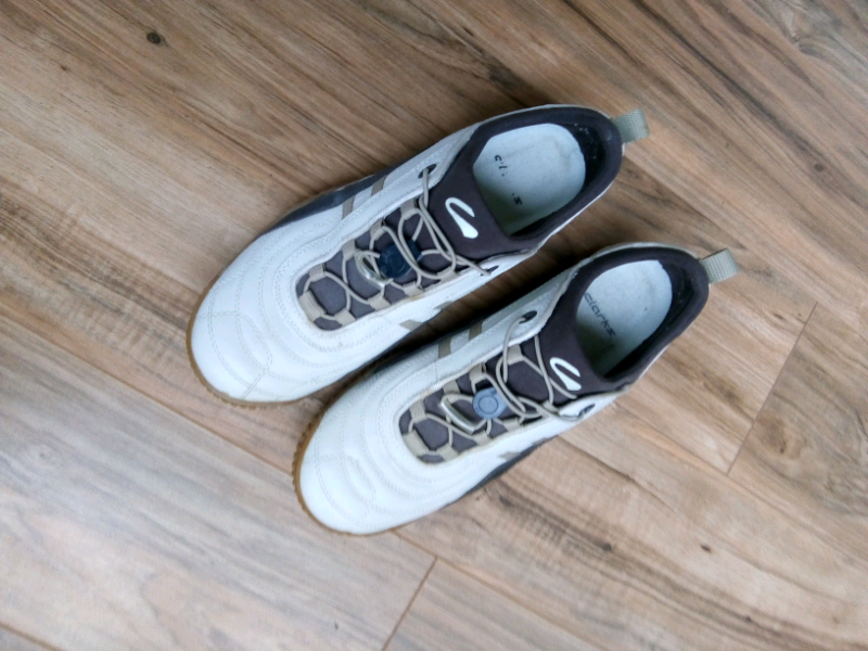 cream and brown trainers