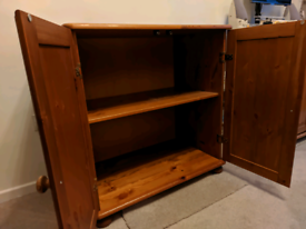 Medium oak storage cabinet