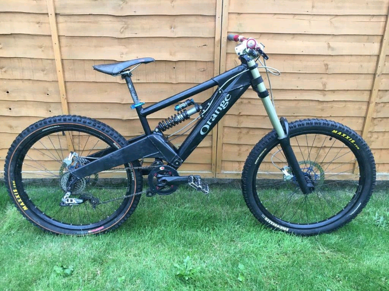 orange downhill mountain bike