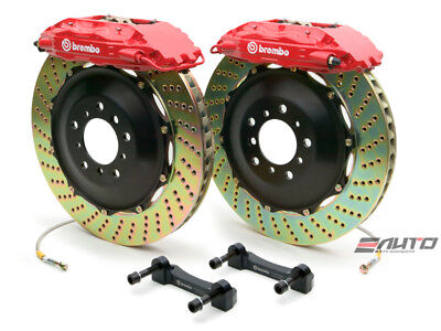 Brembo Rear GT Brake 4pot Red 355x32 Drill Escalade 02-06 Chevy GMC 1500 02-06