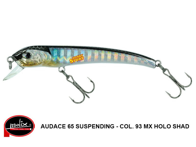 MOLIX AUDACE 65SP COL. 93 MX HOLO SHAD 3,5 GR SUSPENDING  MARE PICC TRAINA