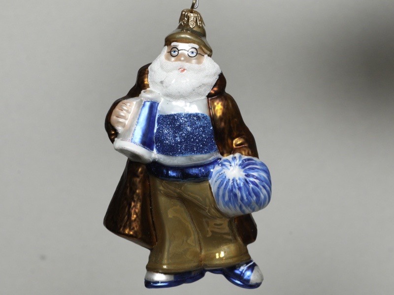 IMPULS WIZARD WITH TELESCOPE Glass Holiday Tree Ornament 6.5