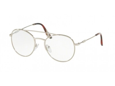 Pre-owned Prada Eyeglasses  Pr 55uv With. 1bc1o1 Silver