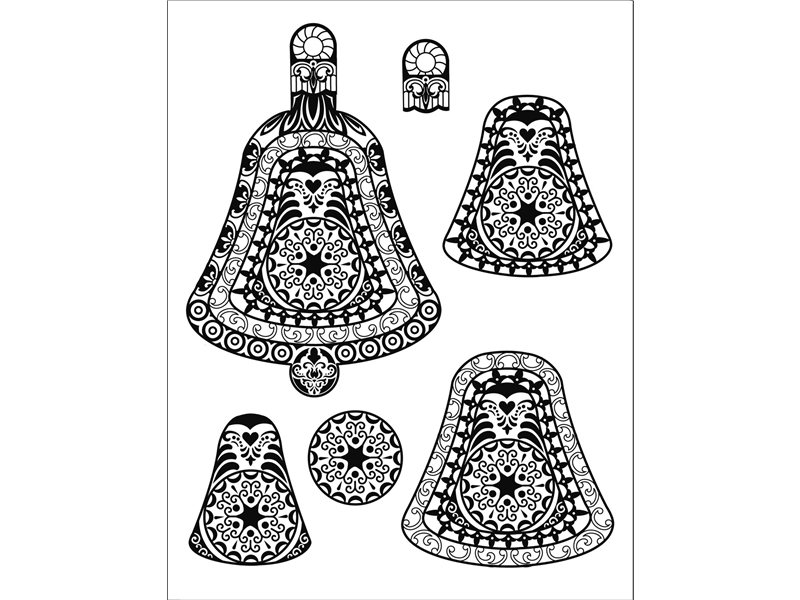 Viva Decor Silikonstempel 3D Weihnachtskugel Glocke 14x18cm