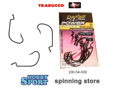 AMI OFFSET WORMS   HOOK RAPTURE  SIZE 1/0  CONF. PZ 10 20054009 PER SILICONICI