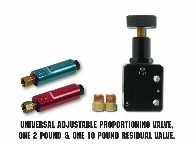 Adjustable Proportioning Valve With 2lb & 10lb Residual Valve Kit Disc
