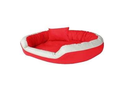 LUXUS Hundesofa Hundebett Schlafplatz Korb Hundekissen Kunstleder Größen: M-XL