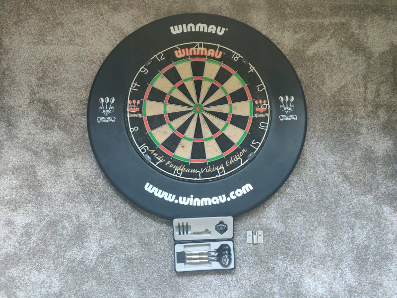 Winmau Andy Fordham Viking Edition Dartboard + Jack Daniels Dart Set in Thornbury, Bristol