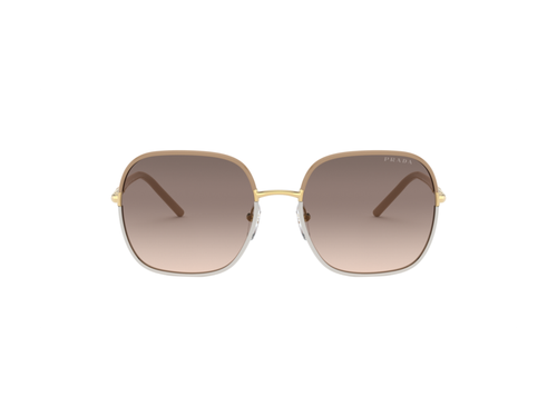 Pre-owned Prada Sunglasses Pr 67xs 09g3d0 Beige Brown Woman