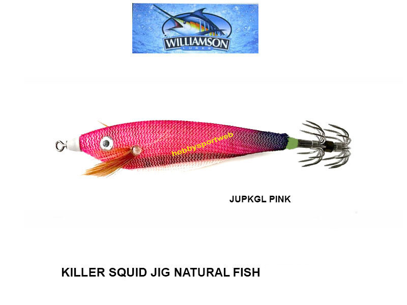 TOTANARA KILLER SQUID JIG SIZE SS JUPKGL PINK MODELLO NATURAL FISH WILLIAMSON