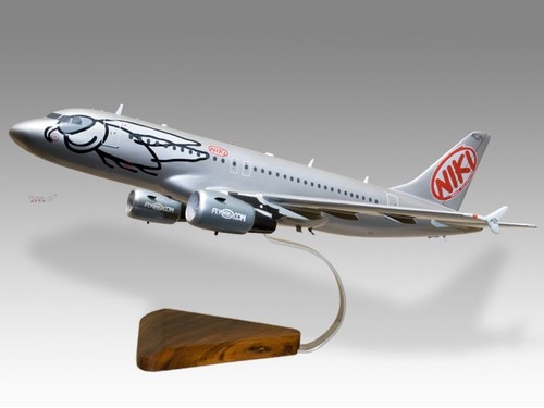 Airbus A319 Niki Solid Kiln Dried Mahogany Wood Handmade Desktop Airplane Model