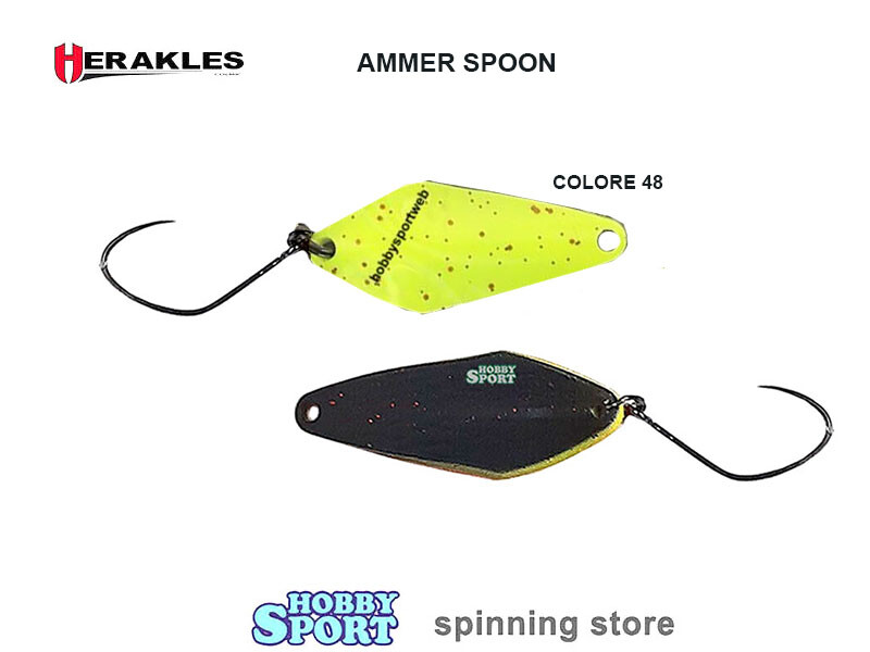 AMMER SPOON 2,5 GR COL. 48 GIALLO NERO ARHKAMM48 ONDULANTE HERAKLES AREA TROUT