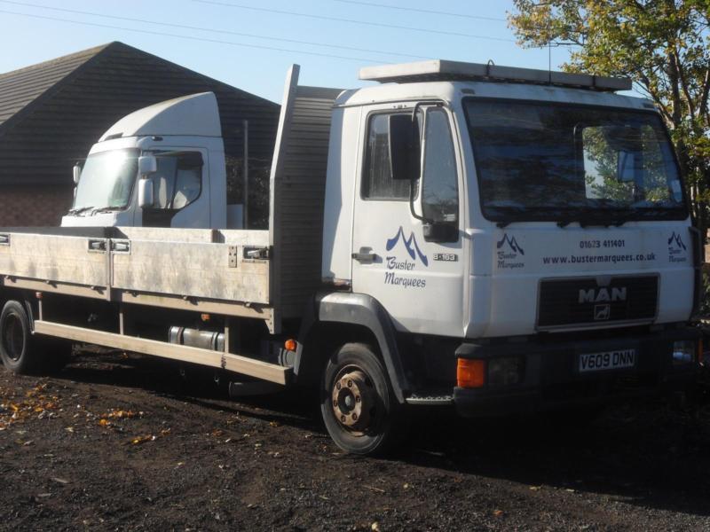 MAN lorry 8163 V REG 24FT DROPSIDE BODY 100K NO TEST BIRTLEY CAR SALES