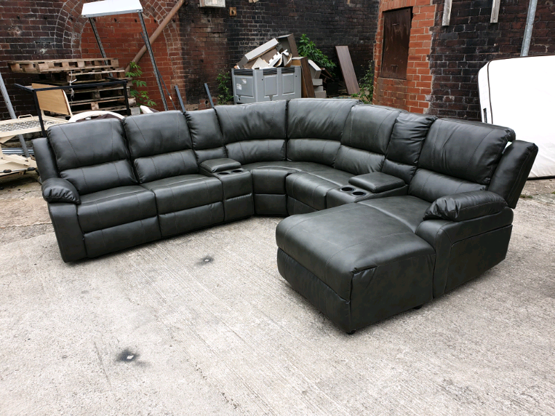 New grey leather corner sofa in Burnley, Lancashire Gumtree