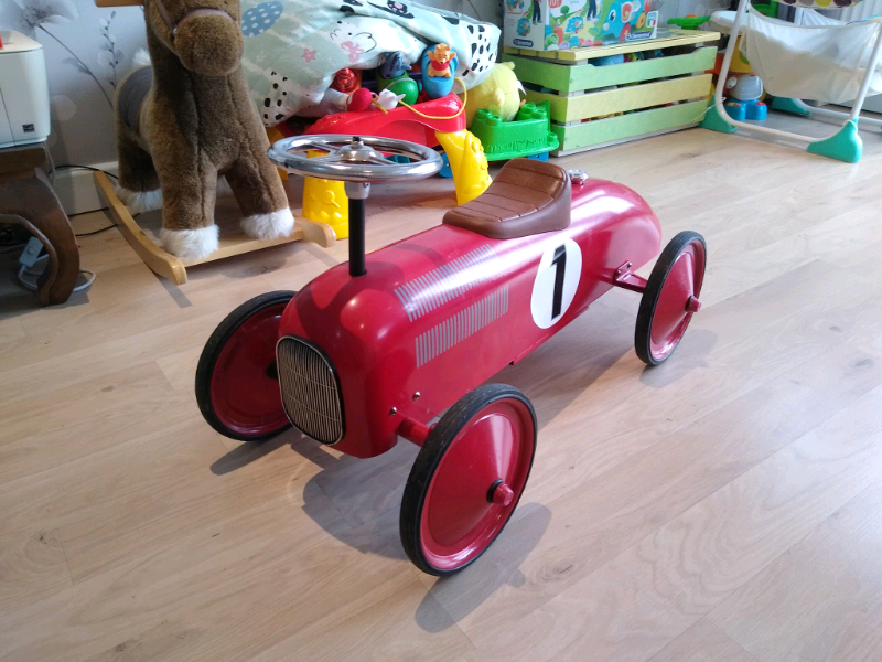 Vintage/Retro metal toy ride on racing car | in York, North Yorkshire