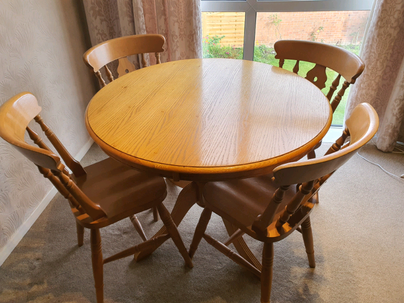 Solid wood dining table and chair set | in Derby, Derbyshire | Gumtree