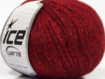Red Night Star 67960 Ice Yarns DK Wool Blend Metallic Chainette 50g 218y