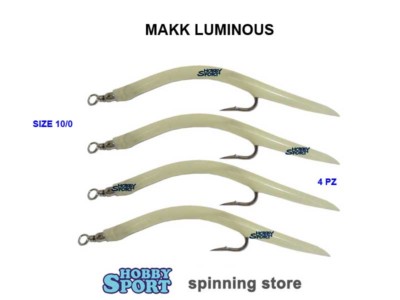MAKK LUMINOUS FLUO AMO 10/0  ANGUILLINA ARTIFICIALE SPINNING PESCE SERRA LACCIO
