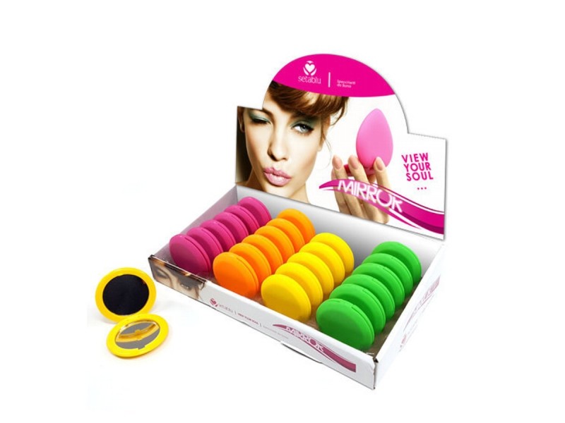 Specchio Specchietto Soft Rotondo Colorato Trucco Makeup Donna Ragazza dfh
