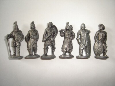 METAL FIGURINES SET - ANCIENT SOLDIERS & WARRIORS IRON VINTAGE KINDER SURPRISE