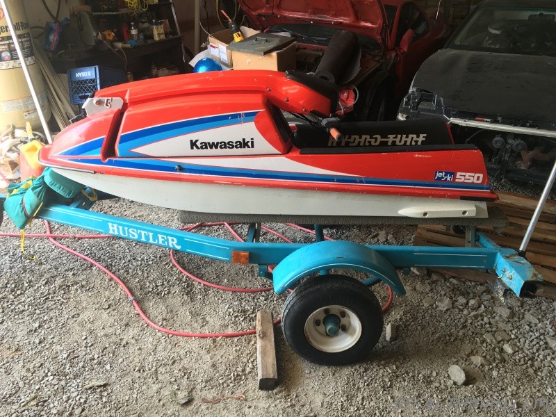 1988 Kawaski Stand up Jetski Jet Ski 550 Trailer ORIGINAL FRESH WATER LOW HOURS