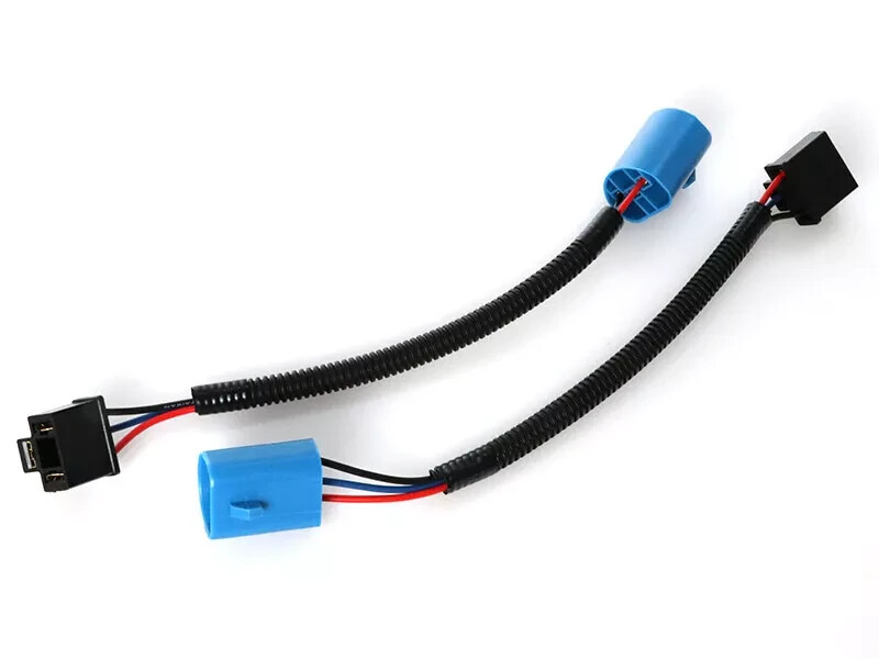 USA Pair H4 Female to 9004 HB1 Male x2 Wire Adapter connector Plug For headlight